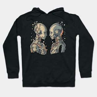 Two cyborgs in love - Love is love Hoodie